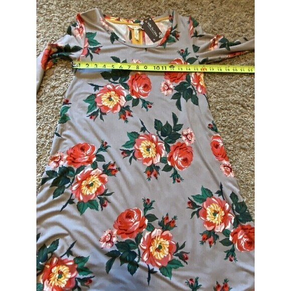MATILDA JANE Say I'm a Dreamer Dress Womens Size XS Small Gray Floral NEW - Picture 8 of 8